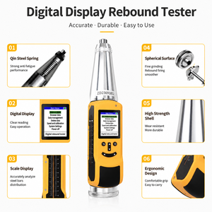 Martillo Digital Integrado <span class=keywords><strong>Schmidt</strong></span> para Pruebas No Destructivas (NDT) de Hormigón, Medidor de Resistencia a la Compresión con Pantalla LCD - Product Image 3
