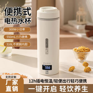 Bouilloire électrique portable 0,5 L, chauffe-eau miniature isolé pour voyage avec contrôle de la température, idéal pour les dortoirs - Product Image 4