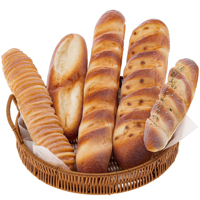 Gros Pain Artificiel Simulé PU Matériel Grandes Baguettes pour Panier Modèle Chambre Boulangerie Restaurant Boutique