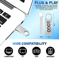 Clé USB promotionnelle personnalisée en métal avec impression, cadeau d'entreprise, clé USB publicitaire avec logo sur mesure