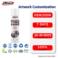 FIBSHIELD 650mL – Spray brillant effet mouillé pour pneus, vente en gros, marque privée, pour distributeurs mondiaux de produits d'entretien automobile