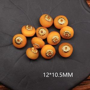 Perles de bijoux en or plaqué or jaune ambre de la baltique avec laiton différents styles au choix plus de couleurs au choix 1535113 - Product Image 2