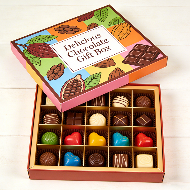 Customized Brand Hardboard Food Truffle Chocolate