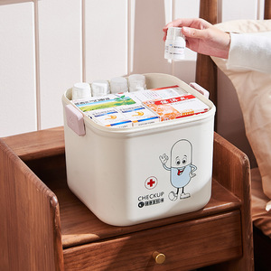 Caja de almacenamiento de primeros auxilios portátil de diseño de dibujos animados, organizador de Medicina de plástico multiusos con técnica de impresión clásica - Product Image 3