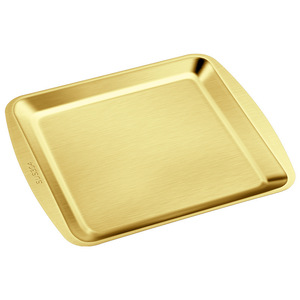 Stainless Steel Serving Trays <b>Square</b> Rectangular Durable Kitchen Oven Plates Snack Plate Household Commercial Use - Product Image 3