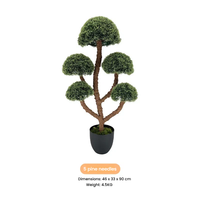 Personnalisation d'usine 5 balles décoration de la maison cyprès artificiel 90CM grand bonsaï arbre topiaire pin plante arbre