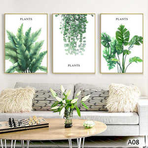 Minimalista escandinavo Giclee impresión planta suculenta pared nórdica artes lienzo pinturas - Product Image 2