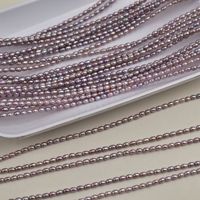 Perles d'eau douce naturelles violettes lavande à fort lustre de 3-3,5 mm, en vrac, mini perles pour la fabrication de bijoux DIY