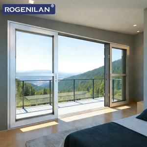 Puerta Corredera de Vidrio Templado de Aluminio Personalizada de Fábrica ROGENILAN, Puertas Correderas de <span class=keywords><strong>Doble</strong></span> Acristalamiento Insonorizadas para Exteriores - Product Image 5