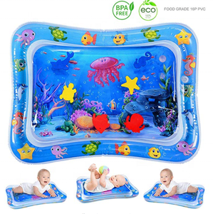 แผ่นรองเล่นน้ำเป่าลมสำหรับเด็กทารก ลาย Tummy Time สีสันสดใส สองด้าน วัสดุ PVC ลอยน้ำได้ ขนาด 26x20 นิ้ว เหมาะสำหรับเด็ก - Product Image 2