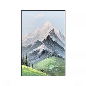 Hand Painted Oil Painting Mountain Landscape <b>Art</b> Canvas Wall Decor For Living Room Entryway Home Decoration - Product Image 5