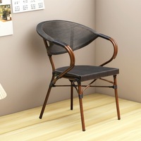 Meubles de salle à manger d'extérieur Chaises en rotin en métal pour hôtels B & B Balcons de cour Loisirs-pour hôtels B & B Usage domestique