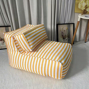 Fauteuil paresseux d'extérieur en tissu imperméable à dossier haut, chaise pouf pour camping et pique-nique avec coussin EPP, design artistique, idéal pour bord <span class=keywords><strong>de</strong></span> mer, plage, bar, spa - Product Image 1