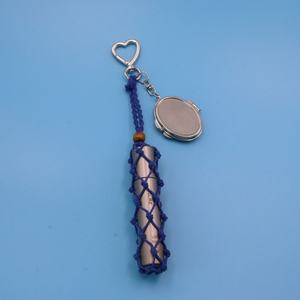 Porte-clés <span class=keywords><strong>vide</strong></span> réglable Cage Design rouge à lèvres sac avec miroir compact porte-clés décor fil de cire filet <span class=keywords><strong>poche</strong></span> brillant à lèvres porte-clés - Product Image 3