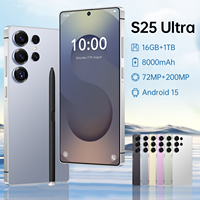 Teléfono Inteligente 5G de Alta Gama S25 Ultra con Procesador Deca Core, Cámara Frontal de 48MP, Pantalla HD de 7.3 Pulgadas, 16GB de RAM, 1TB de Almacenamiento, Doble SIM