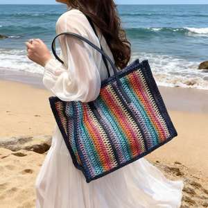 Bolsos <span class=keywords><strong>de</strong></span> hombro para mujer, bolsos <span class=keywords><strong>de</strong></span> diseñador, bolso <span class=keywords><strong>de</strong></span> paja práctico para exteriores, bolso <span class=keywords><strong>de</strong></span> <span class=keywords><strong>playa</strong></span> <span class=keywords><strong>de</strong></span> mano con dibujos animados, bolso <span class=keywords><strong>de</strong></span> viaje <span class=keywords><strong>de</strong></span> gran capacidad - Product Image 4