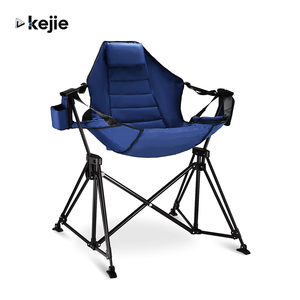 Silla Mecedora Plegable Moderna y Cómoda para Adultos Kejie, Estructura de Acero Metálico con Tela para Uso en Exteriores - Product Image 1