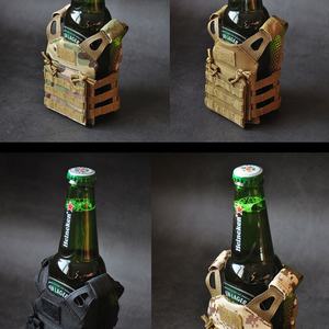 Gilet tactique ajustable en nylon haute résistance avec porte-bouteille miniature, porte-plaques, équipement de défense personnel, gilet porte-boissons - Product Image 6