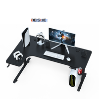 Bureau d'ordinateur de poste de travail en forme de L d'angle contemporain avec des paramètres de mémoire programmables pour un réglage facile