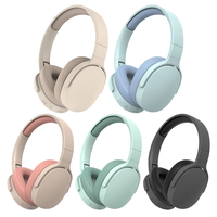 Casque sans fil supra-auriculaire LED dynamique pour jeux sur téléphone, longue autonomie, basses puissantes, casque métallique monté sur la tête