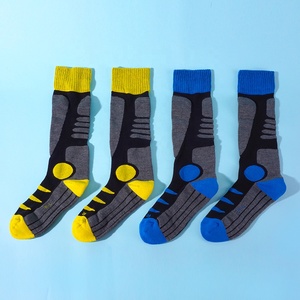 Absorption d'humidité chaud tricoté hiver laine mérinos drôle sport <span class=keywords><strong>Ski</strong></span> Snowboard sur le genou chaussettes hautes en gros - Product Image 4