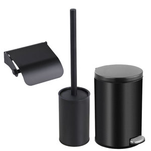Juego de Bote de Basura de Acero Inoxidable con Pedal + Escobilla para Inodoro + <span class=keywords><strong>Portarrollos</strong></span> de Papel para Baño de Hotel, Aseo y Uso Doméstico - Product Image 5