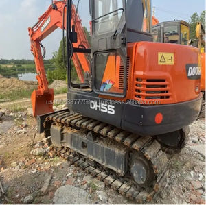 รถขุดดูซาน DH55 ของแท้จากเกาหลี น้ำหนัก 5.5 ตัน รถขุดตีนตะขาบสำหรับงานก่อสร้าง ราคาโรงงาน ชั่วโมงการทำงานต่ำ สินค้ามือสอง - Product Image 2