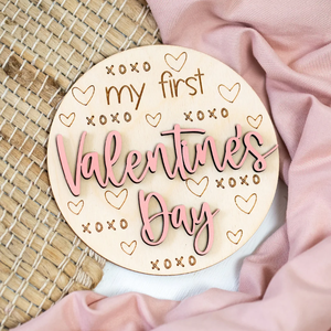 PAFU Letrero de Madera 3D 'Hello World', Tarjetas de Hitos para Bebés, Mis Primeras Celebraciones, Mis Primeros Accesorios para Fotos del 4 de Julio - Product Image 2