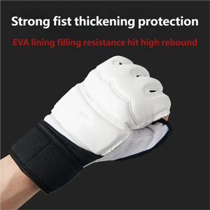 Gants de boxe en cuir demi-doigts pour enfants Arts martiaux <span class=keywords><strong>Sparring</strong></span> et entraînement Protection des mains Garçons Filles - Product Image 4