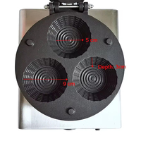 Machine à gaufres et crêpes ronde électrique XEOLEO 1750W, antiadhésive, pour cornets et coupelles de crème glacée