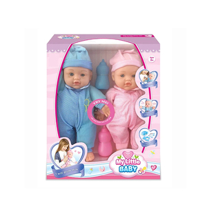 Poupées <span class=keywords><strong>reborn</strong></span> de 12 pouces, <span class=keywords><strong>jumeaux</strong></span> garçon et fille en silicone souple avec biberon - Product Image 1