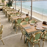 Tables et chaises de restaurant d'extérieur commerciales pour maisons d'hôtes, jardins, restaurants en plein air, barbecues, salons de thé et cafés - Conception en PVC
