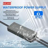 Fuente de Alimentación Conmutada LED DC-DC Impermeable de 1A/2A/5A/24W/36W/45W/60W/80W/100W/200W/300W/400W, 12V/24V, Voltaje Constante AC DC 60Hz