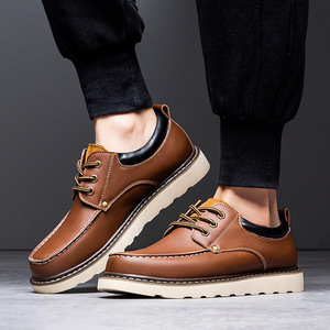 Zapatos de trabajo estilo retro, zapatos para hombre de talla grande acolchados y ensanchados, zapatos para escalada al aire libre y estilo casual para caminar. - Product Image 2