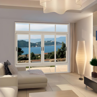 Ventanas Corredizas Modernas de Aleación de Aluminio de Doble Función, Resistentes al Viento, Apertura Horizontal, Pantalla Plegable, Diseño Minimalista para Apartamento
