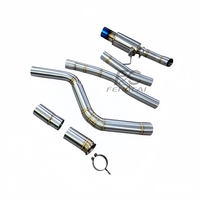 Échappement Catback à Sortie Unique Style JDM pour Toyota Supra A90 3.0T 2019-2022, Silencieux Performance Big Cannon en Acier Inoxydable SS304 avec Embout Bleu Brûlé