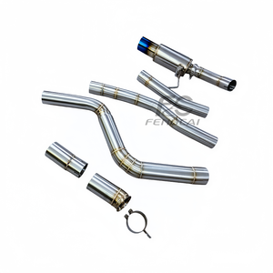 Escape Trasero de Salida Única Estilo JDM para <span class=keywords><strong>Toyota</strong></span> <span class=keywords><strong>Supra</strong></span> A90 3.0T 2019-2022, Silenciador de Alto Rendimiento Tipo Cañón Grande, Punta Azul Quemado SS304 - Product Image 4