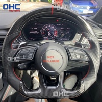 Volant en fibre de carbone avec LED pour Audi A3 A4 A5 S3 S4 S5 2016-2020 Rs3 Rs4 Rs5 2017-2020 avec indicateur de changement de vitesse LED, en stock aux États-Unis