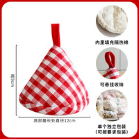 Penutup Gagang Wajan Segitiga dari Katun dan Besi Cor, Pelindung Panas untuk Pegangan Panci, Penutup Kenop Tutup Panci Anti-Scald, Sarung Tangan Oven Mini
