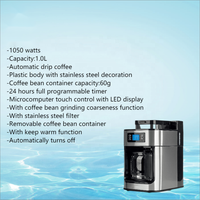 Thema Factory, multifunción, temporizador Digital automático, programable, mantiene el calor, 2 en 1, cafetera antigoteo con molinillo de granos