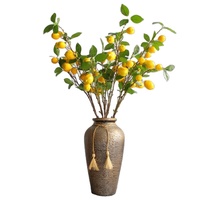 Artificial Fruit Spray, Single Stem, Lemon Branch