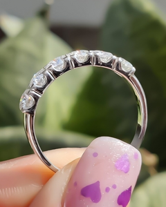 Anillo de Boda de Media Eternidad con Diamante Cultivado en Laboratorio de 0.90 CT, Oro Blanco de 14K/18K, Certificado IGI, VVS, Venta al Por Mayor de Fábrica para Mujer - Product Image 6