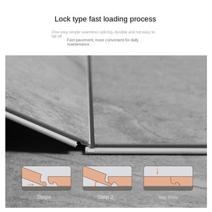 Serrure moderne 4MM SPC sol en <span class=keywords><strong>PVC</strong></span> étanche à l'humidité antidérapant en plastique résistant à l'usure chambre à coucher grande <span class=keywords><strong>dalle</strong></span> pour serrure de salon Stock - Product Image 3