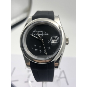 Montre de plongée automatique pour homme NH70 40 mm avec cadran incurvé creux, étanche 100 m, aiguille des minutes luminescente orange, montre-bracelet mécanique - Product Image 2