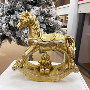 מותאם אישית שרף מלאכה crain סוס חג המולד קישוט figureline שולחן עבודה רטרו יד ביד פסל שרף סוס מתנה - Product Image 2