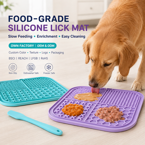 OEM ODM Food Grade Silicone Non-Stick Food <b>Pad</b> Pet Dog Licking Mat With Strong <b>Suction</b> Cup - Product Image 1