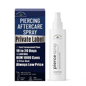 Spray de traitement des bosses piercing réduire les rougeurs et les démangeaisons avec de l'acide hypochloreux HOCl doux sans rinçage après-soin pour oreille nez nombril - Product Image 1