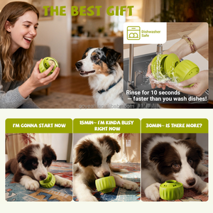 Jouet Puzzle Distributeur de Friandises Congelées <span class=keywords><strong>pour</strong></span> <span class=keywords><strong>Chien</strong></span>, Jouet à Mâcher Anti-Anxiété, Jouet d'Enrichissement à Alimentation Lente <span class=keywords><strong>pour</strong></span> Animaux de Compagnie, Jouet IQ avec Plateau de Congélation - Product Image 5