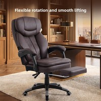 Chaise de bureau ergonomique en PU pour gaming, réglable en hauteur, avec accoudoirs pivotants, confortable pour la maison, le dortoir et le streaming en direct