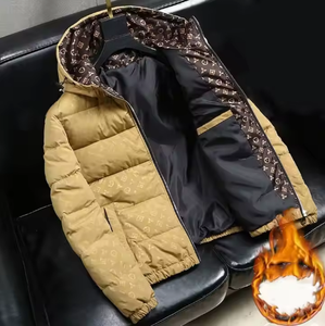 Piumino da <span class=keywords><strong>uomo</strong></span> <span class=keywords><strong>cappotto</strong></span> di alta qualità <span class=keywords><strong>con</strong></span> ampio <span class=keywords><strong>collo</strong></span> di <span class=keywords><strong>pelliccia</strong></span>, giacca invernale da <span class=keywords><strong>uomo</strong></span> originale - Product Image 5